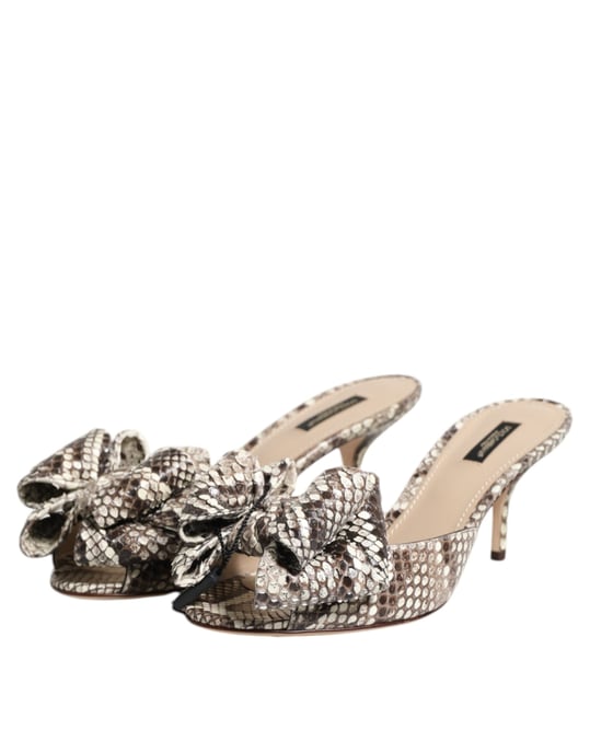 Mules de piel con punta descubierta Keira multicolores de Dolce & Gabbana - Image 4