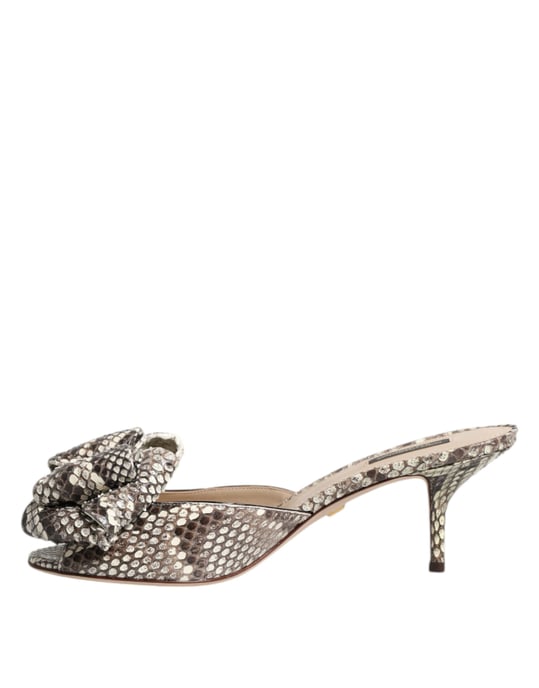 Mules de piel con punta descubierta Keira multicolores de Dolce & Gabbana - Image 6