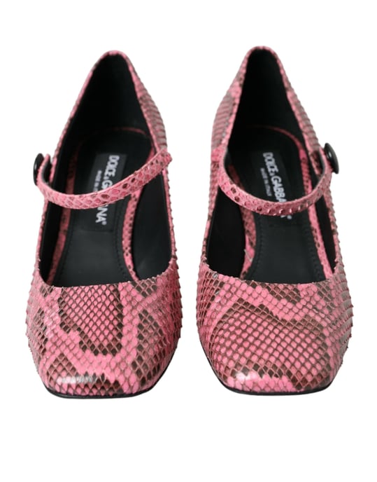 Zapatos de tacón Mary Jane de piel de pitón rosa de Dolce & Gabbana - Image 2