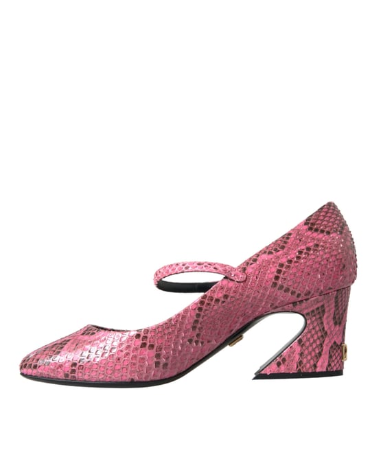 Zapatos de tacón Mary Jane de piel de pitón rosa de Dolce & Gabbana - Image 5