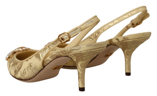 Zapatos de tacón con tira de cristal dorado Dolce & Gabbana - Image 2