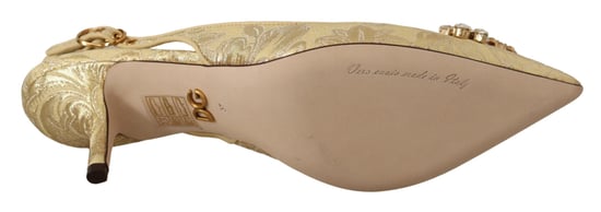 Zapatos de tacón con tira de cristal dorado Dolce & Gabbana - Image 4