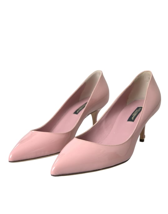 Tacones de charol rosa claro de Dolce & Gabbana - Image 3