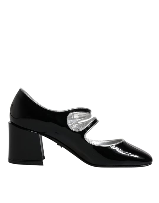 Zapatos de tacón Mary Jane de charol negro con cristales de Dolce & Gabbana - Image 1
