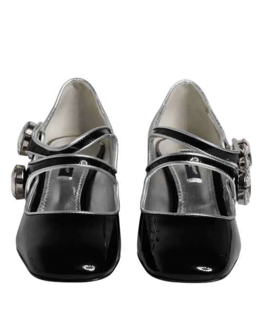 Zapatos de tacón Mary Jane de charol negro con cristales de Dolce & Gabbana - Image 2