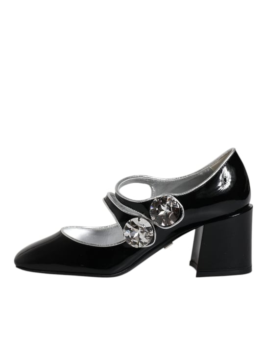 Zapatos de tacón Mary Jane de charol negro con cristales de Dolce & Gabbana - Image 6