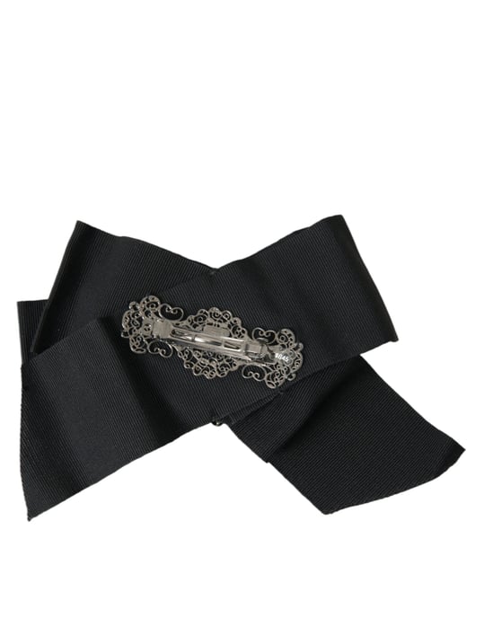 Clip para el cabello adornado con cristales Swarovski negros de Dolce & Gabbana - Image 3