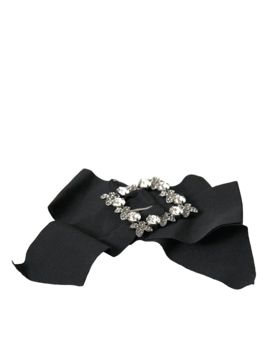 Clip para el cabello adornado con cristales Swarovski negros de Dolce & Gabbana - Image 5