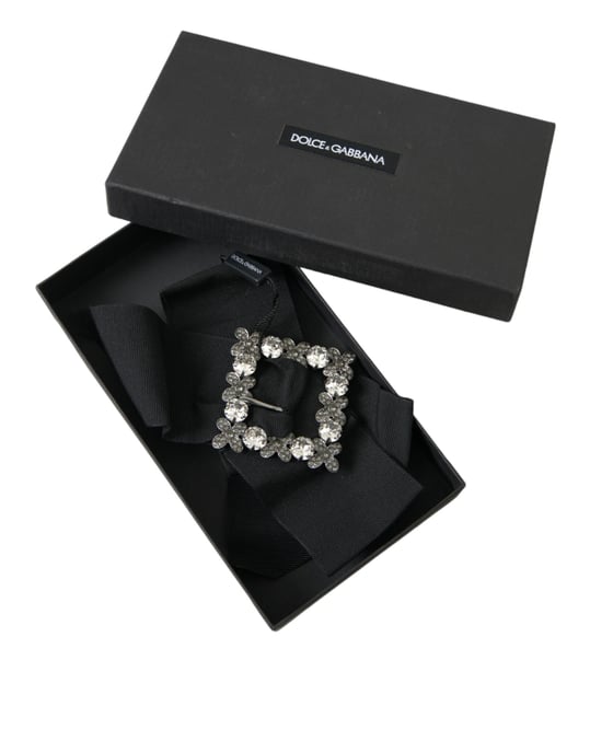 Clip para el cabello adornado con cristales Swarovski negros de Dolce & Gabbana - Image 6
