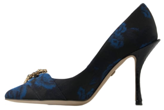 Zapatos de tacón con cristales Ayers de flores azules Dolce & Gabbana - Image 6