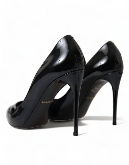 Zapatos de tacón de charol negro Dolce & Gabbana - Image 4
