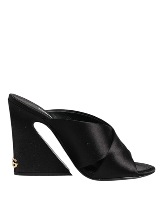 Sandalias de tacón alto Barrocas Negras Keira de Dolce & Gabbana - Image 1