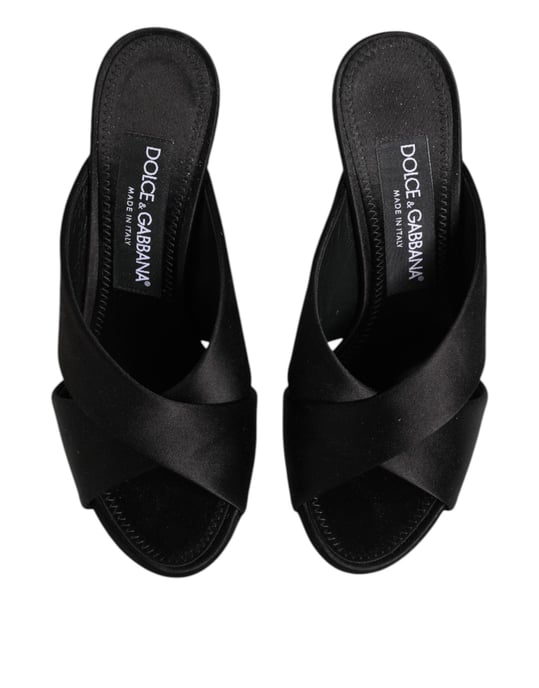 Sandalias de tacón alto Barrocas Negras Keira de Dolce & Gabbana - Image 3