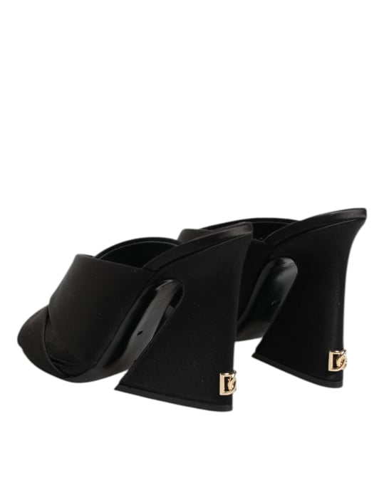 Sandalias de tacón alto Barrocas Negras Keira de Dolce & Gabbana - Image 5