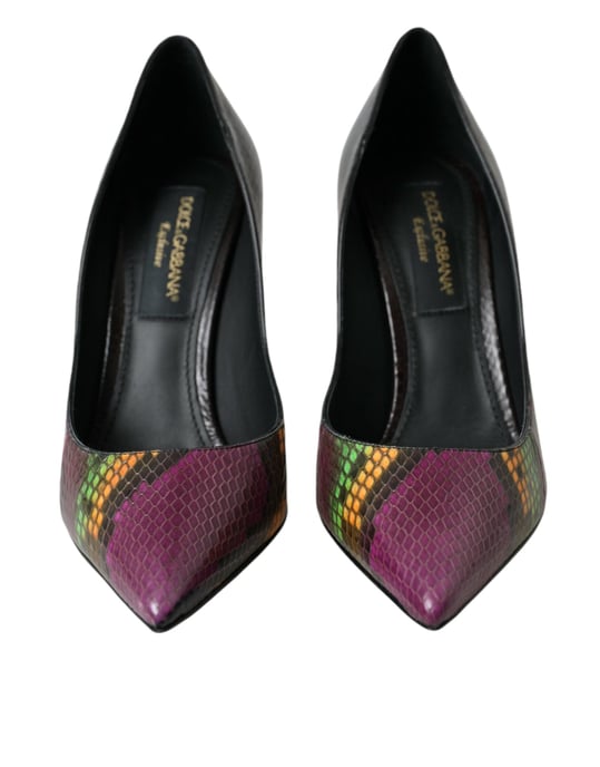 Zapatos de tacón de cuero exótico multicolor Dolce & Gabbana - Image 2