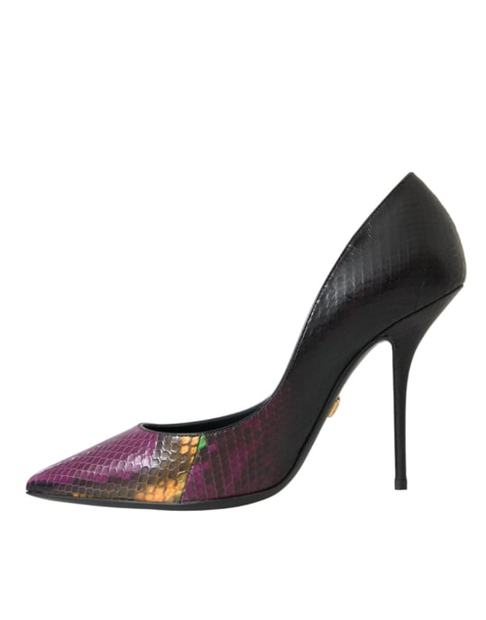 Zapatos de tacón de cuero exótico multicolor Dolce & Gabbana - Image 5