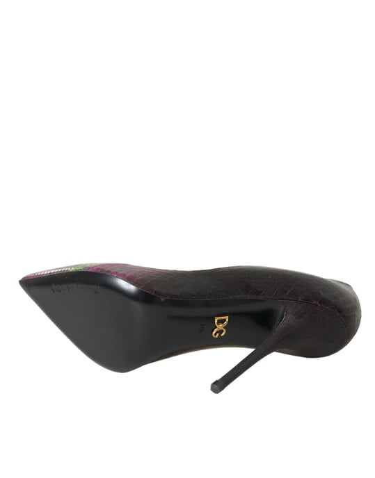 Zapatos de tacón de cuero exótico multicolor Dolce & Gabbana - Image 6
