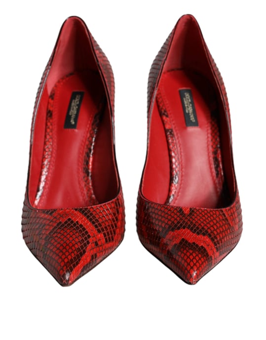 Pumps de tacón alto stiletto en piel roja de Dolce & Gabbana - Image 2