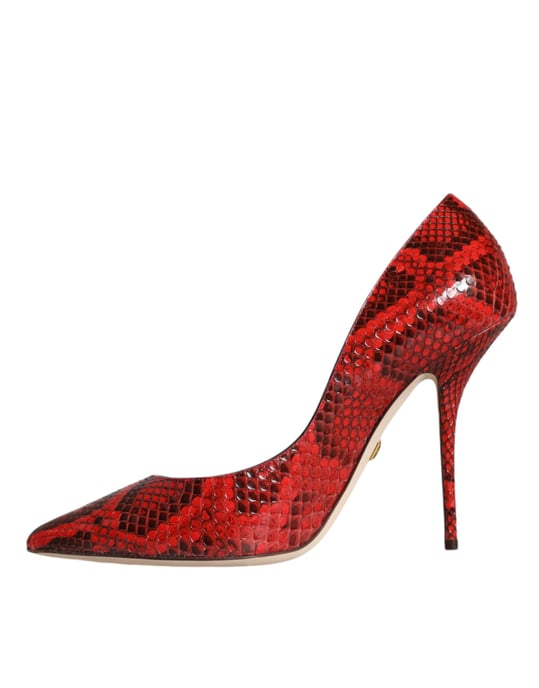 Pumps de tacón alto stiletto en piel roja de Dolce & Gabbana - Image 5