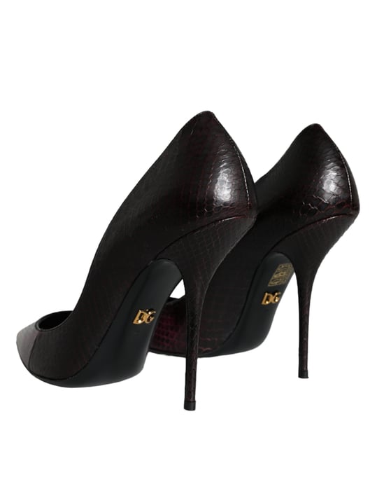 Zapatos de Tacón de Cuero Exótico Multicolor Dolce & Gabbana - Image 4
