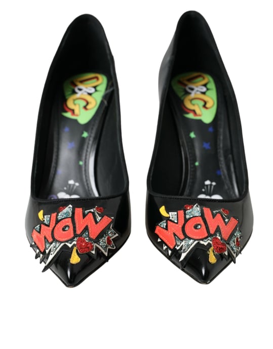 Zapatos de tacón WOW de cuero negro de Dolce & Gabbana - Image 2