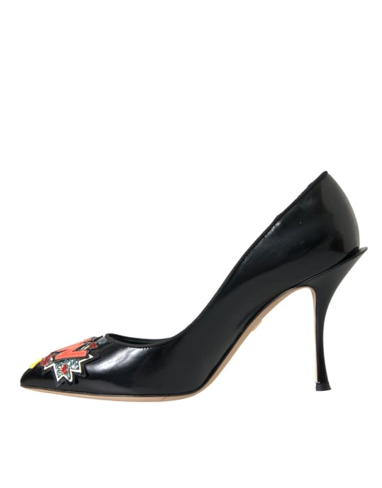 Zapatos de tacón WOW de cuero negro de Dolce & Gabbana - Image 5