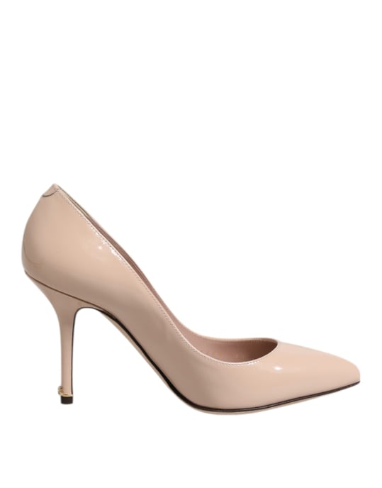 Zapatos de tacón stiletto de charol beige Dolce & Gabbana - Image 1