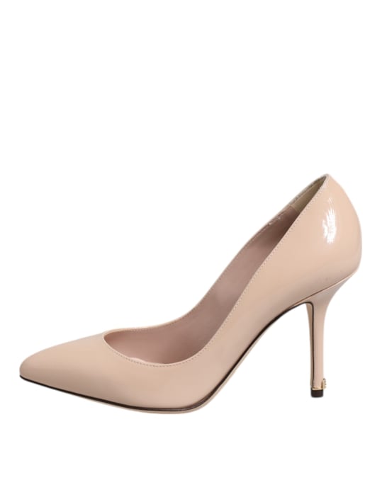 Zapatos de tacón stiletto de charol beige Dolce & Gabbana - Image 6