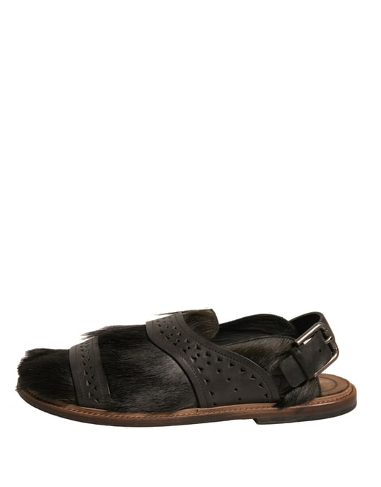 Sandalias Planas de Cuero Verde Gazelle de Dolce & Gabbana - Image 6