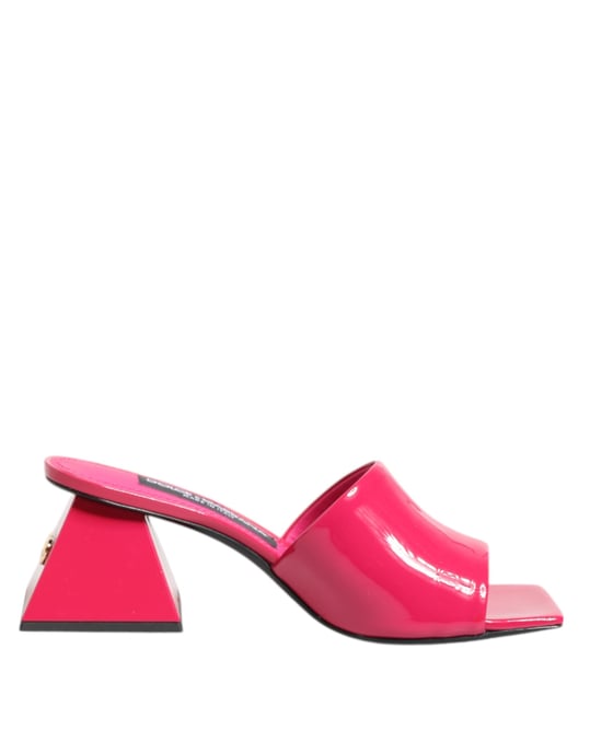 Sandalias de tacón bloque abierto en pink de Dolce & Gabbana - Image 1
