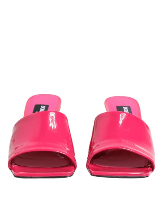 Sandalias de tacón bloque abierto en pink de Dolce & Gabbana - Image 3