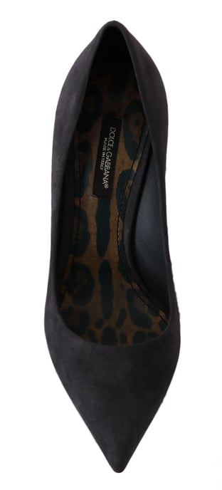 Zapatos de Tacón de Suede Gris de Dolce & Gabbana - Image 2