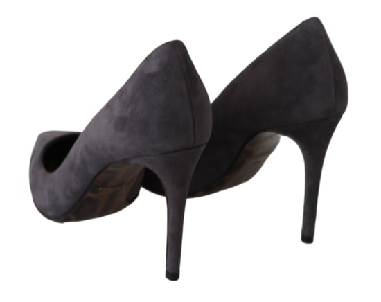 Zapatos de Tacón de Suede Gris de Dolce & Gabbana - Image 5