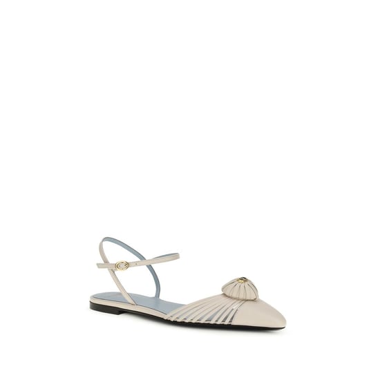 Sandalias Planas Bos Taurus de Cuero de Ternera Beige Valentino Garavani - Image 2
