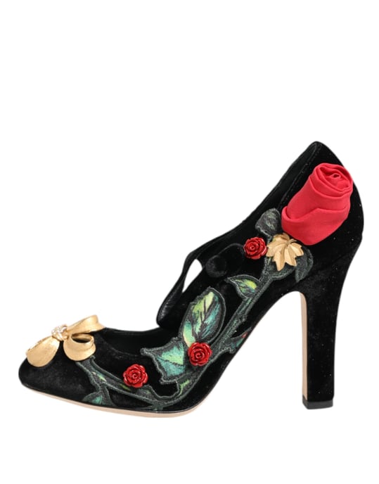 Zapatos Mary Jane con Broche de Cristales de Rosas Negras Dolce & Gabbana - Image 2