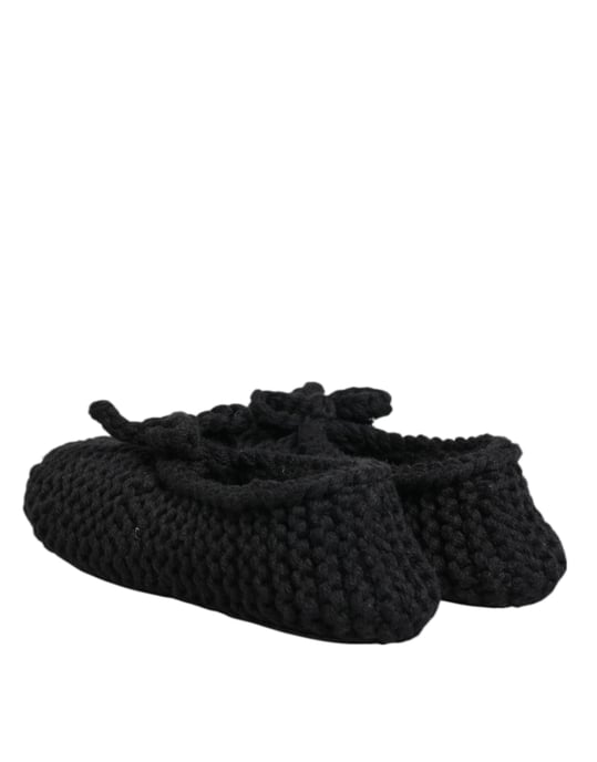 Zapatos Ballerina Slip On de Lana Negrа de Dolce & Gabbana - Image 6