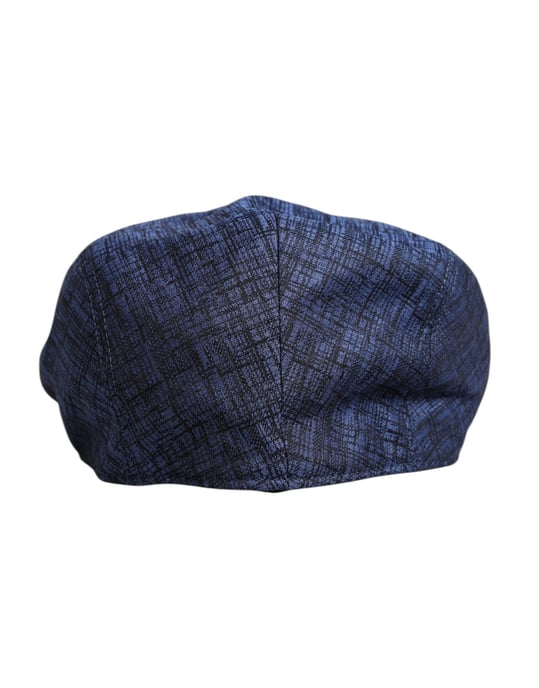 Gorra de newsboy de algodón elástico azul Dolce & Gabbana - Image 4