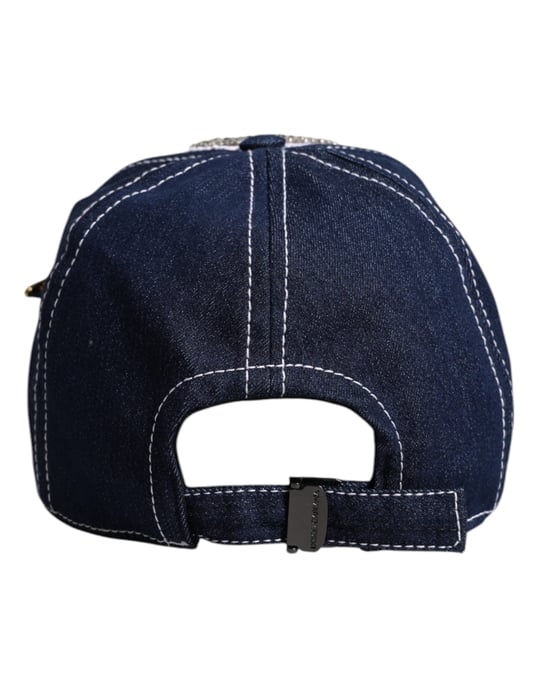 Gorra de béisbol con embellishments de cristal azul de Dolce & Gabbana - Image 5