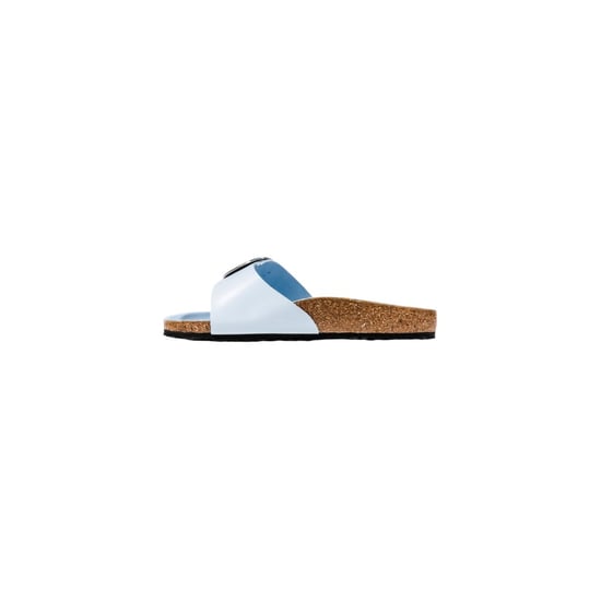 Sandalias Planas de Cuero Artificial Azul Birkenstock - Image 3