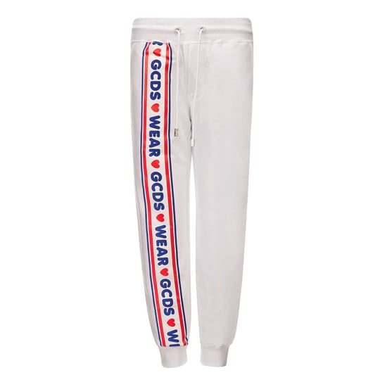 GCDS Joggers de algodón blancos (Pantalones de entrenamiento) - Image 1