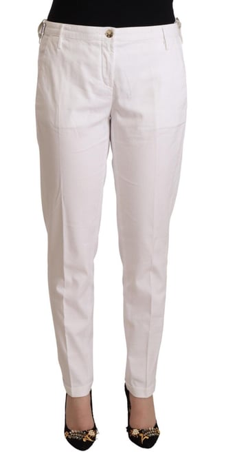 Pantalones Birgitte Cónicos de Cintura Media Blanca Jacob Cohen - Image 1