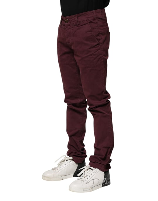 CYCLE Jeans de mezclilla de algodón elástico en marrón ajustados para hombre - Image 3