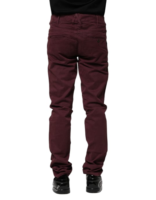 CYCLE Jeans de mezclilla de algodón elástico en marrón ajustados para hombre - Image 4