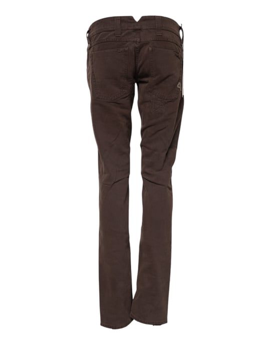 CYCLE Jeans Casual Skinny de Algodón Marrón de Cintura Baja - Image 5