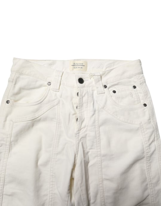Jeans de denim para hombre Jeckerson de algodón blanco elástico corte recto - Image 5