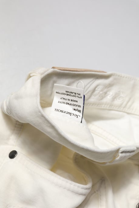 Jeans de denim para hombre Jeckerson de algodón blanco elástico corte recto - Image 6