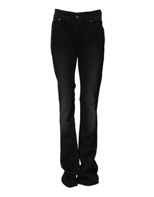 Jean de mezclilla negro de algodón de cintura media, tapered de John Galliano - Image 2