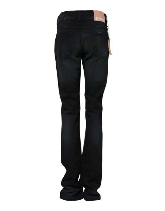 Jean de mezclilla negro de algodón de cintura media, tapered de John Galliano - Image 3