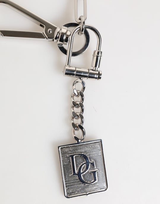 Collar para hombres con colgante del logo DG en cadena de metal tono plateado de Dolce & Gabbana - Image 3