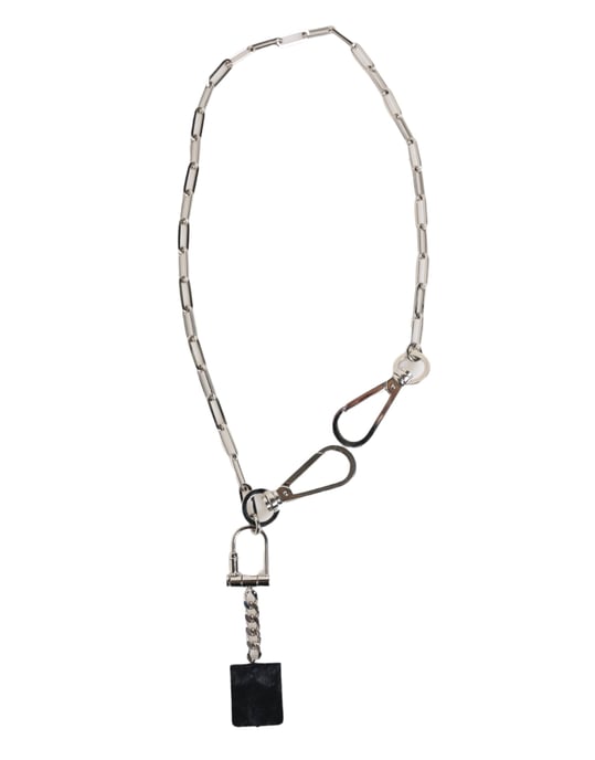 Collar para hombres con colgante del logo DG en cadena de metal tono plateado de Dolce & Gabbana - Image 6